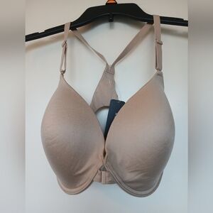 Natori Euphoria Size 32DDD front closure underwire bra racerback tan NWT